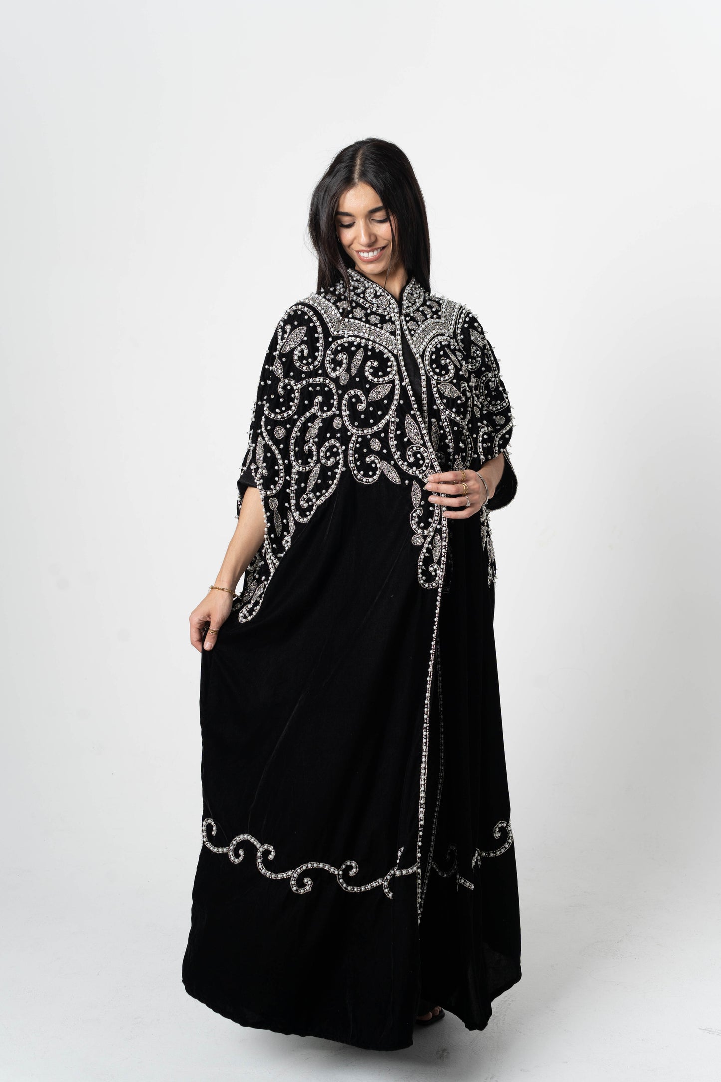 Caftan katifa Argent