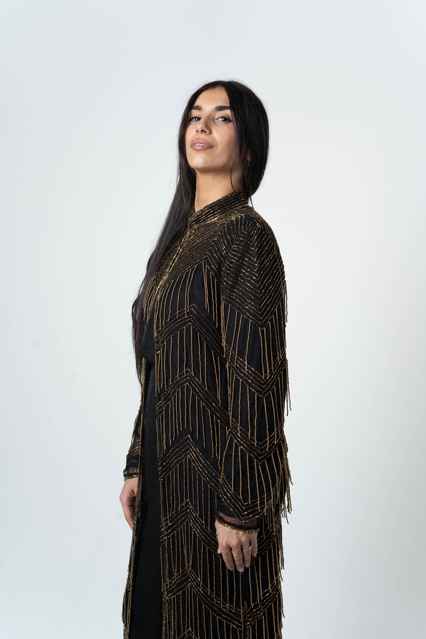 Caftan REEM Black and Gold