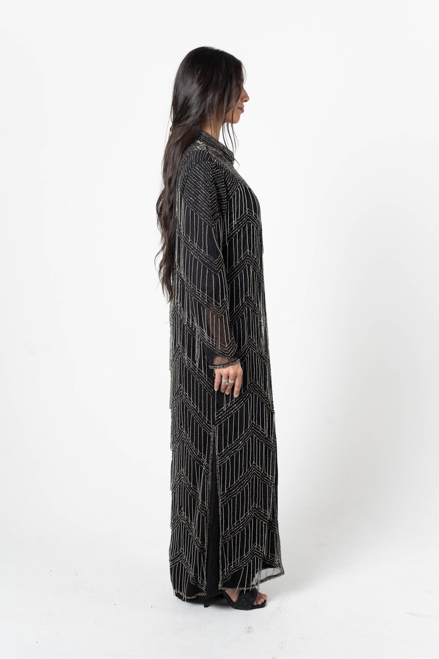 Caftan REEM Black and silver