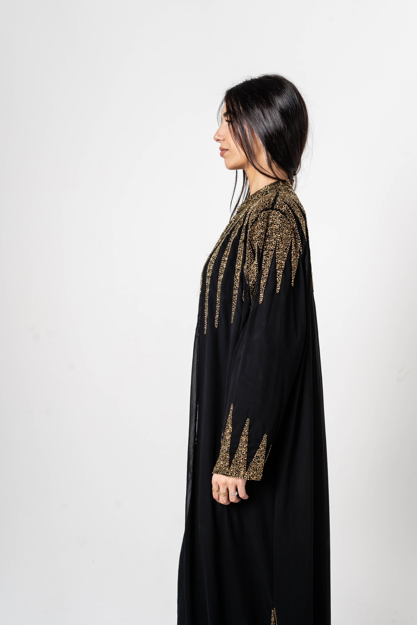 Caftan EMNA black and gold