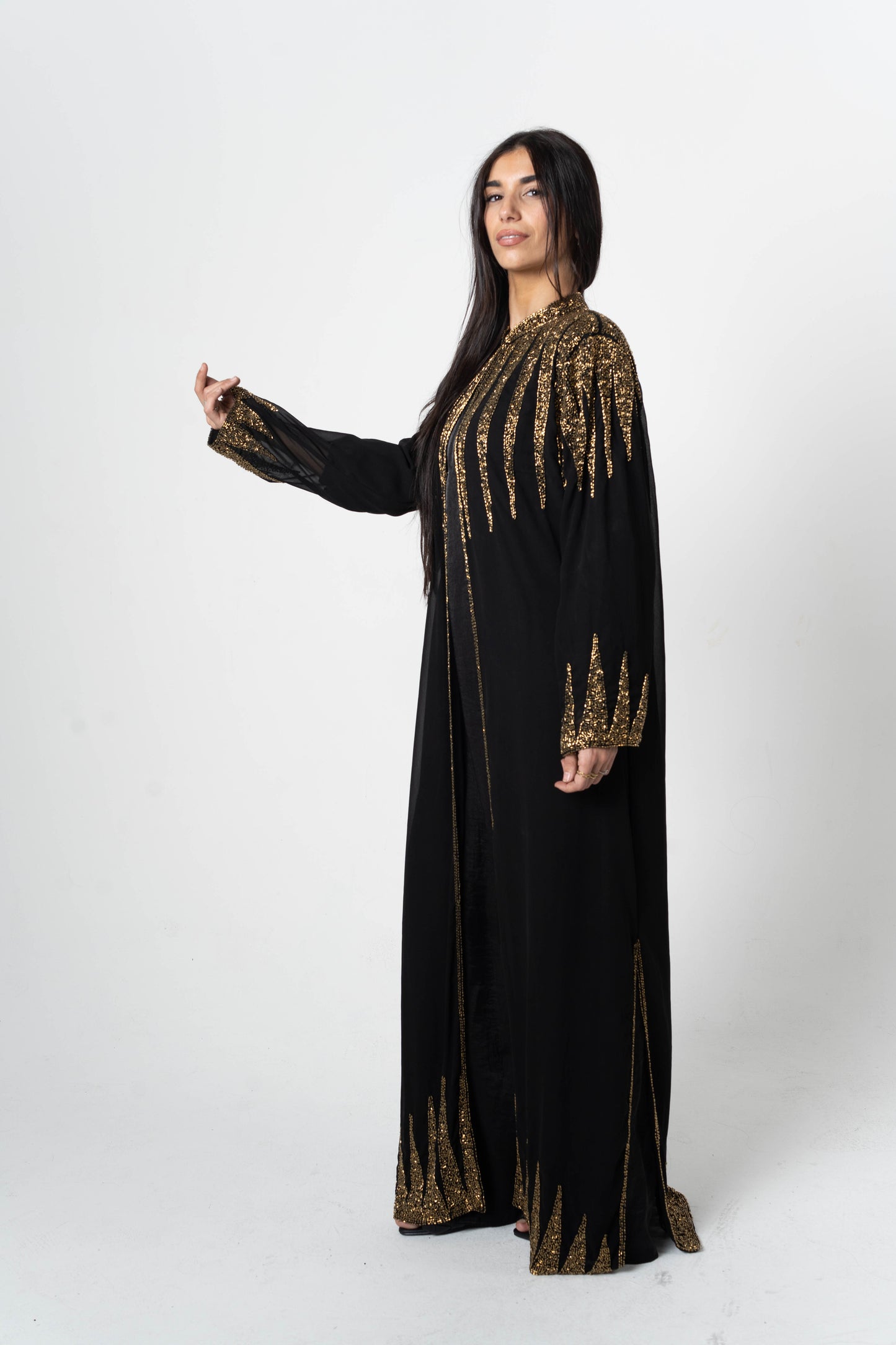 Caftan EMNA black and gold