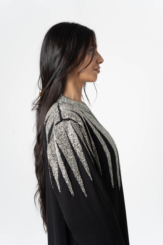 Caftan EMNA black and silver