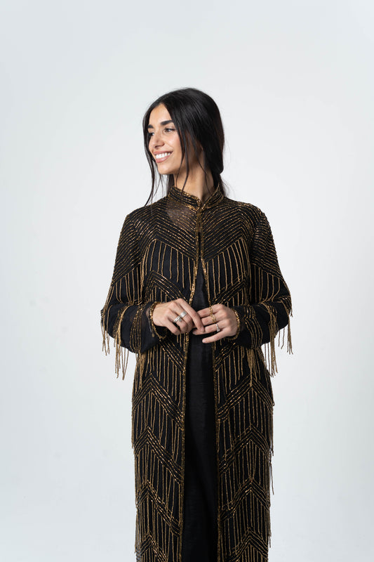 Caftan REEM Black and Gold