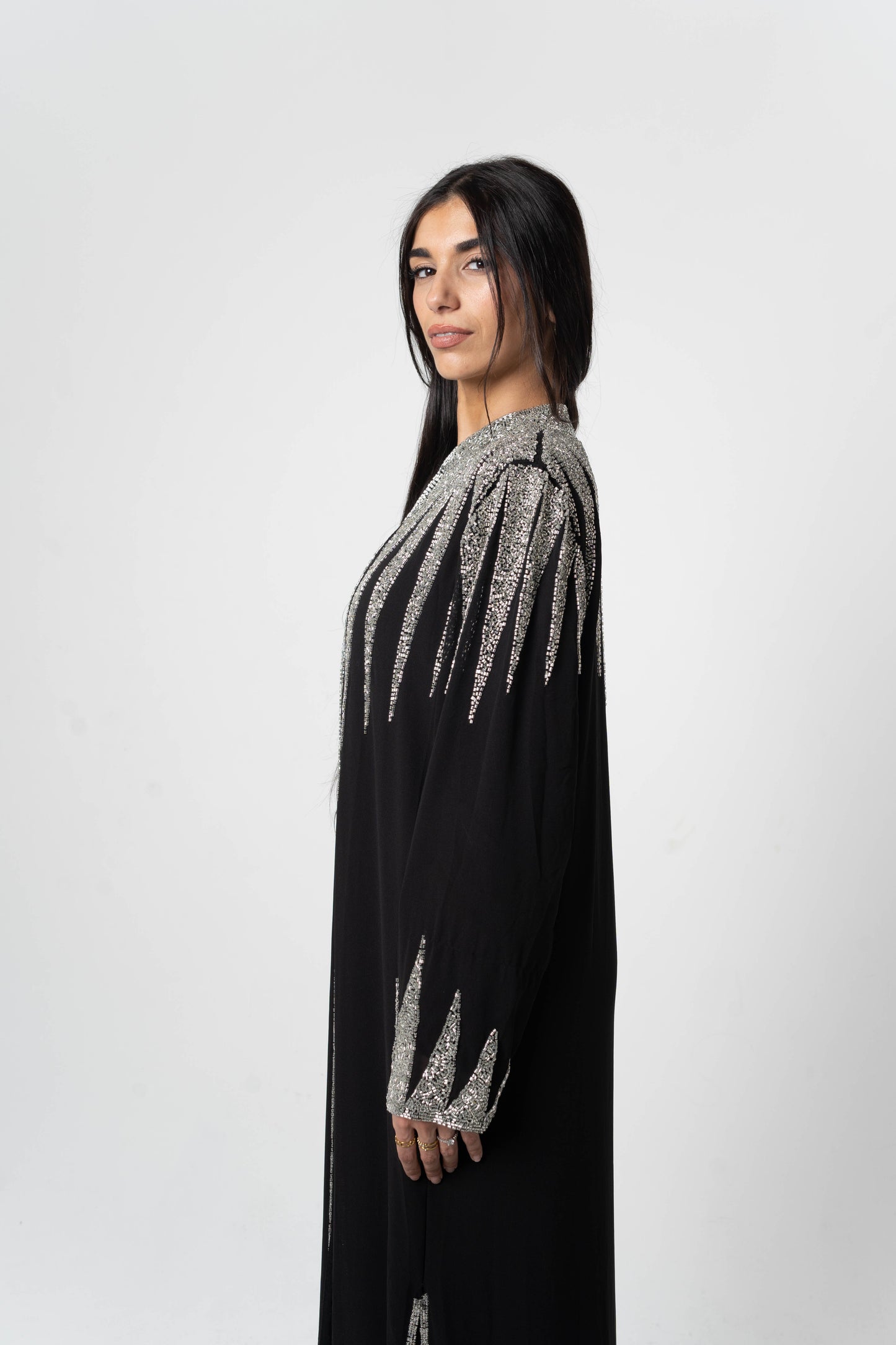 Caftan EMNA black and silver